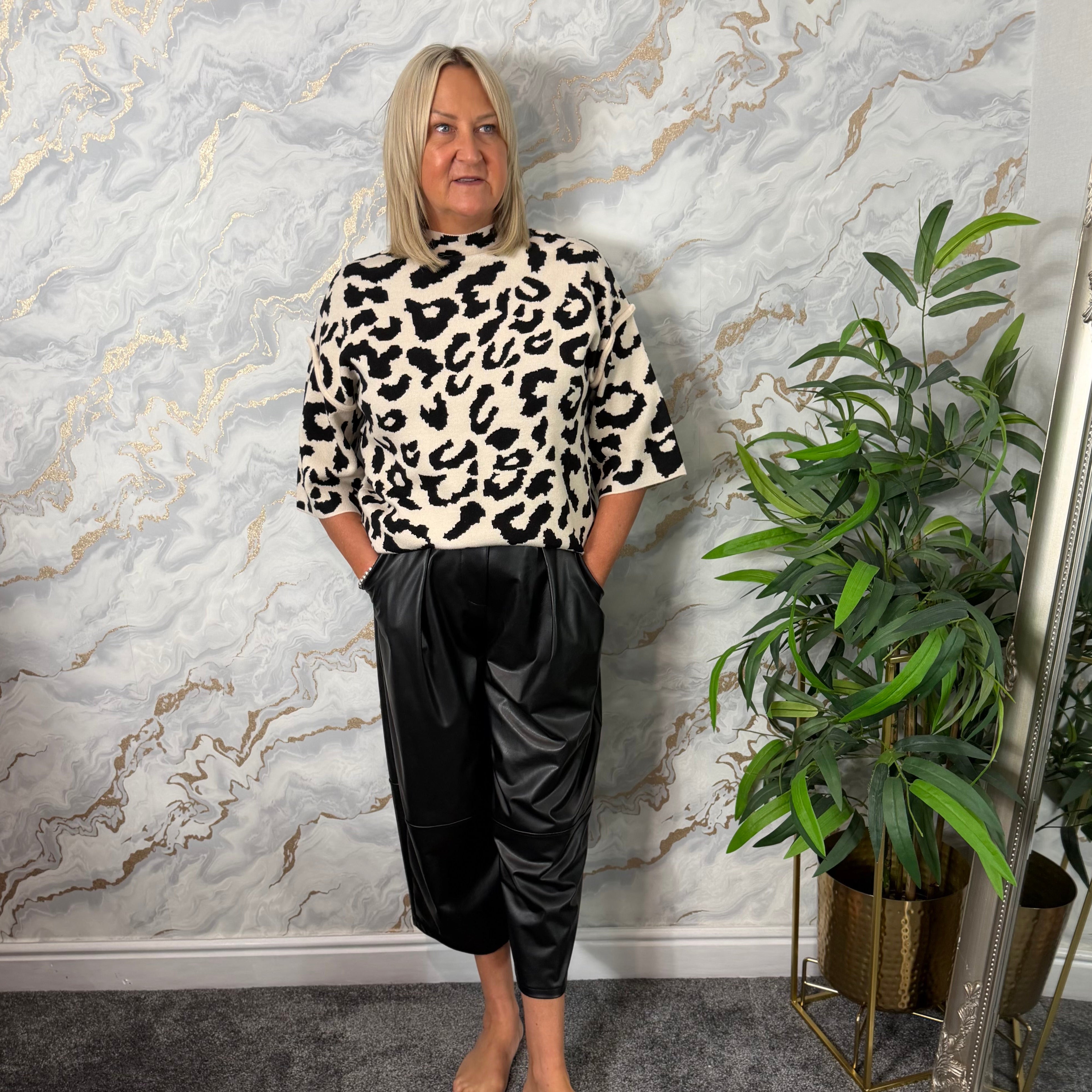 Animal print jumper