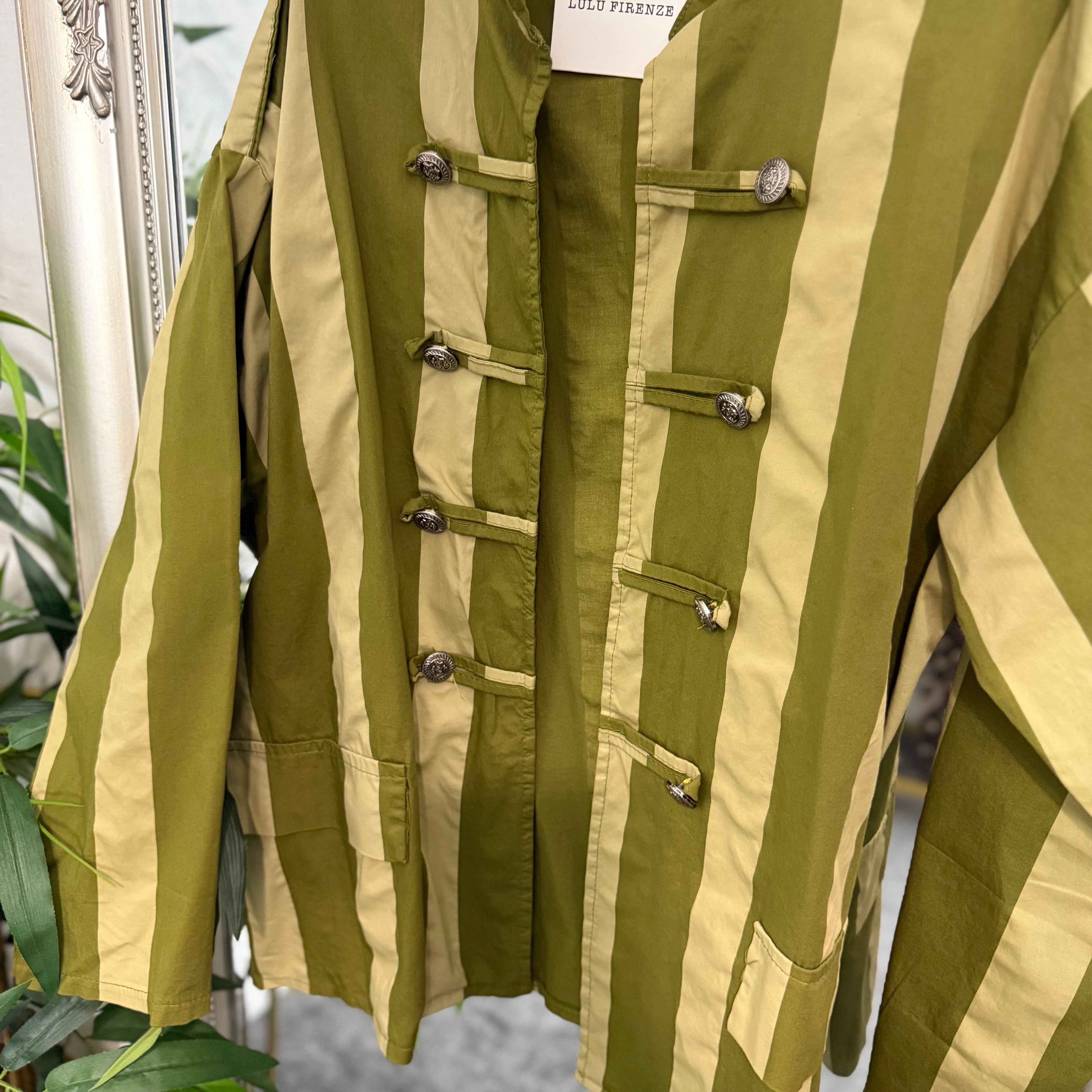 Stripe military jacket