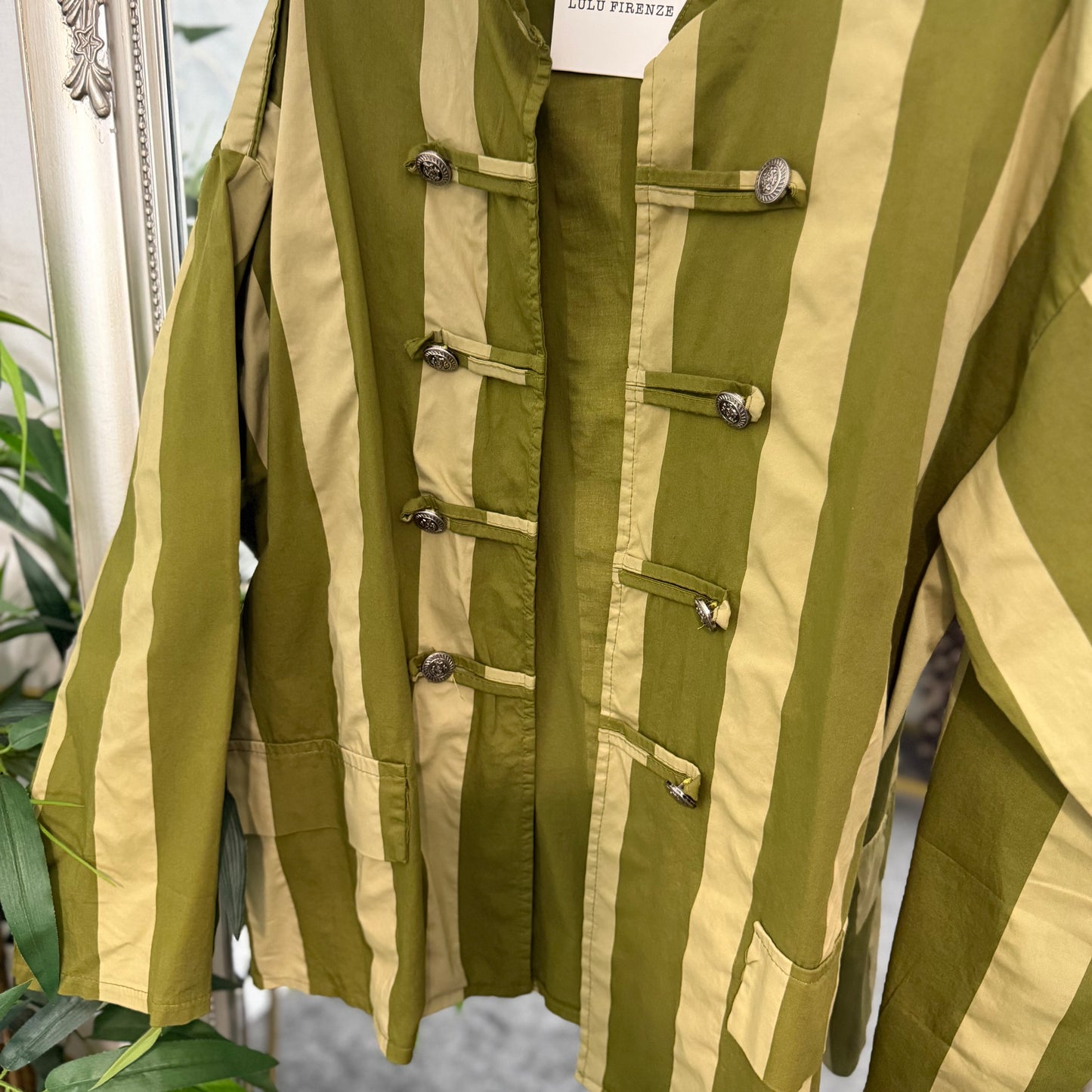 Stripe military jacket