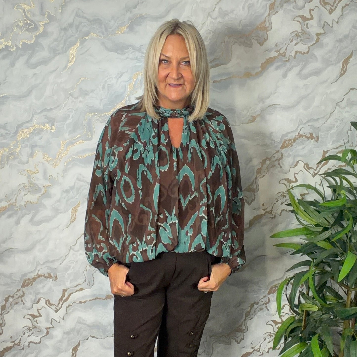 Abstract bubble blouse
