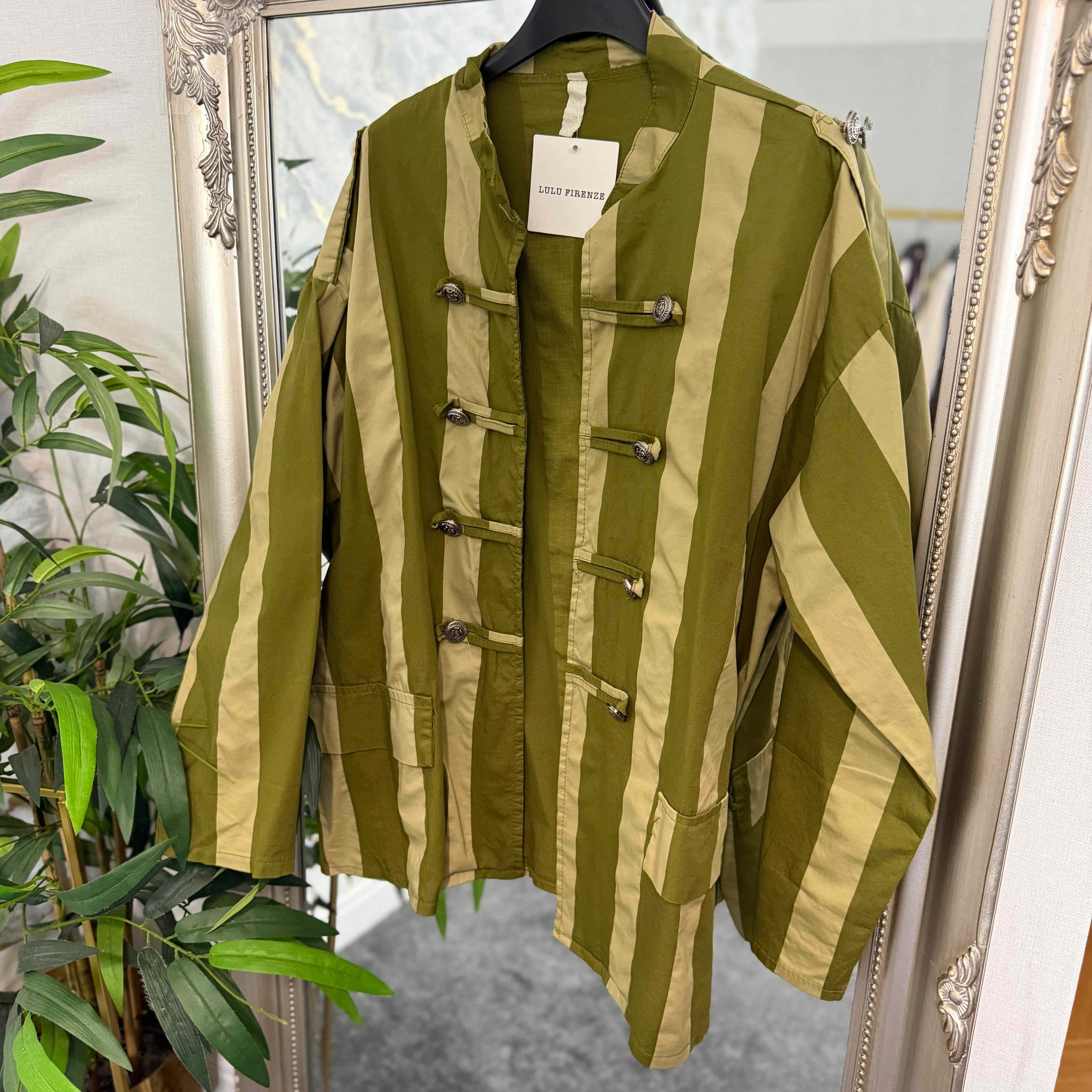 Stripe military jacket