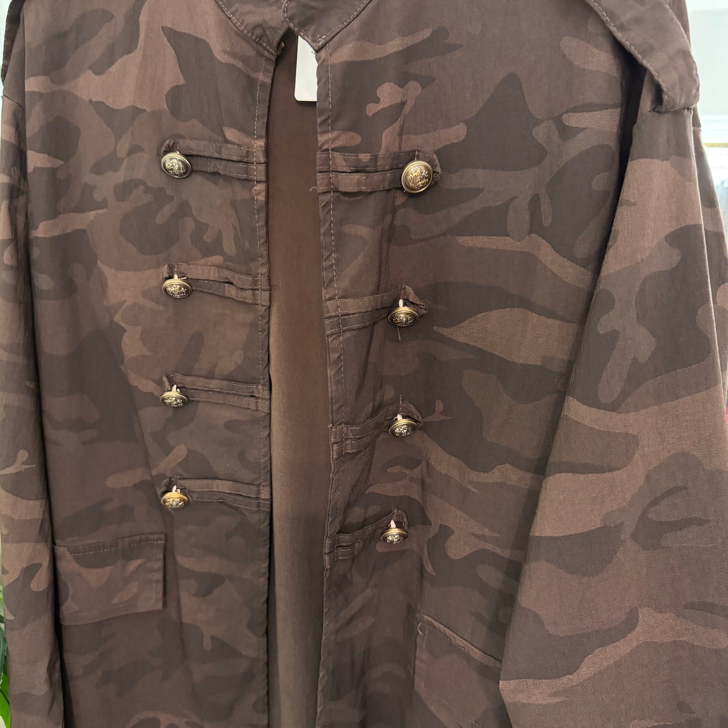 Chocolate camo military jacket