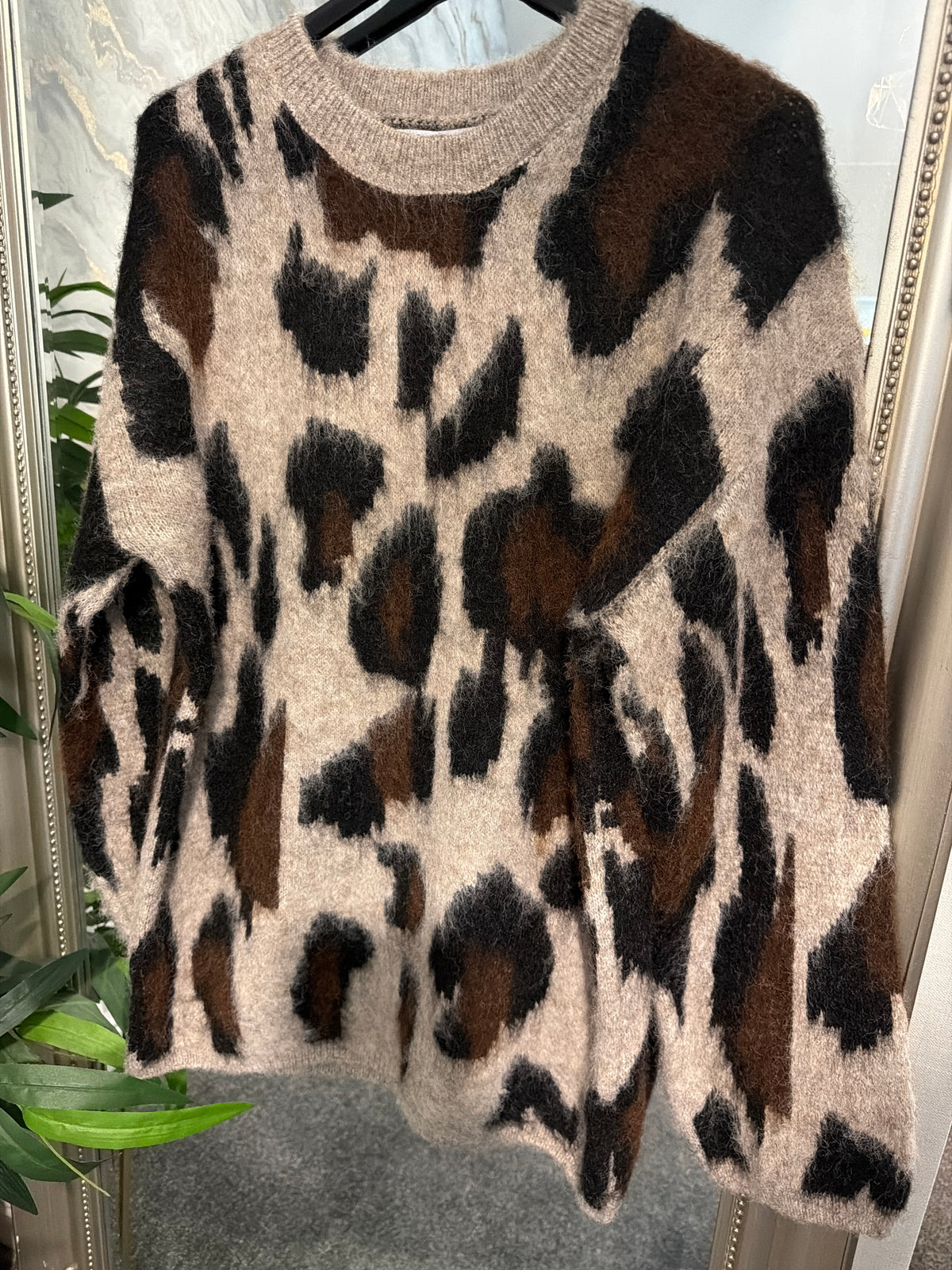 Animal print jumper