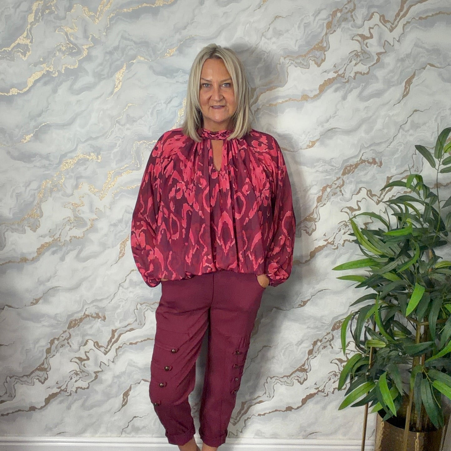 Abstract bubble blouse
