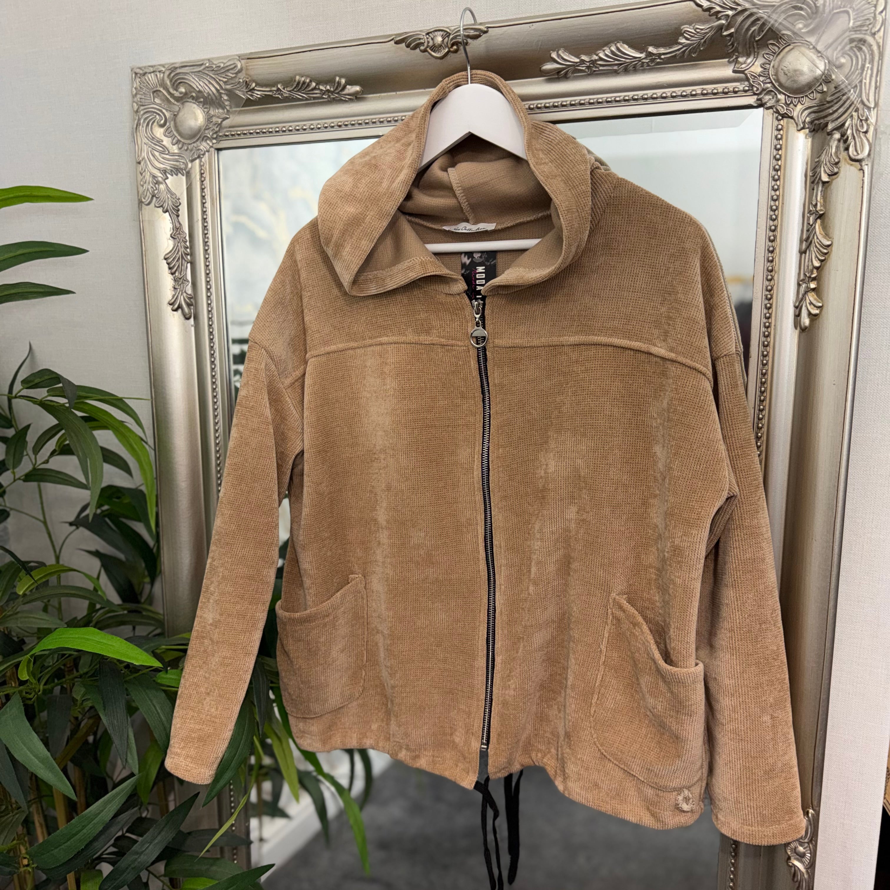 Hooded zip up jacket