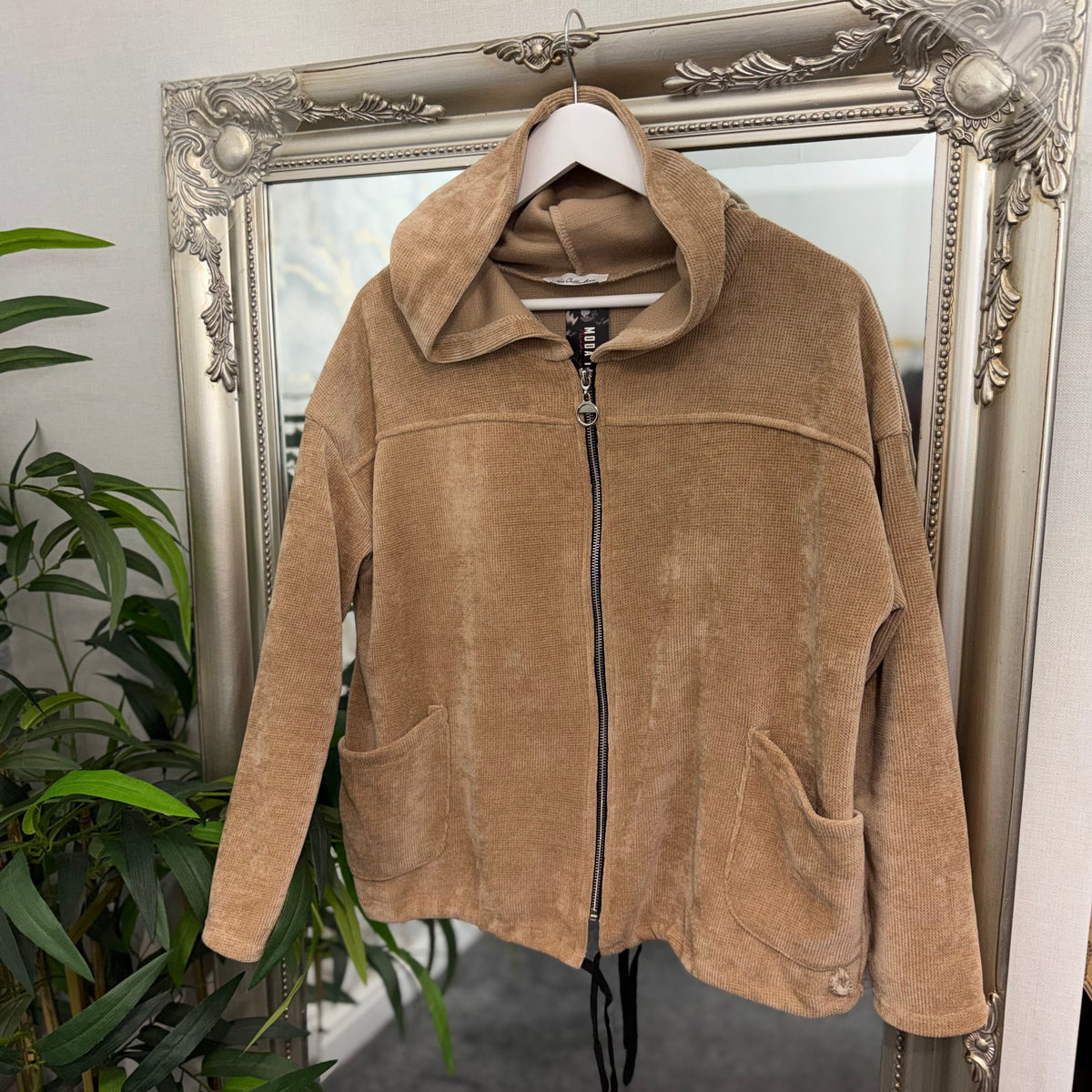 Hooded zip up jacket