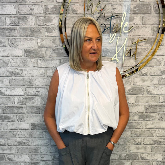 Zip up inspired waistcoat