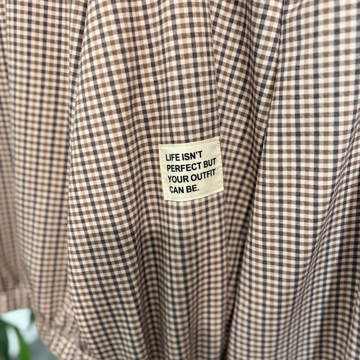 Chequered print lounge suit