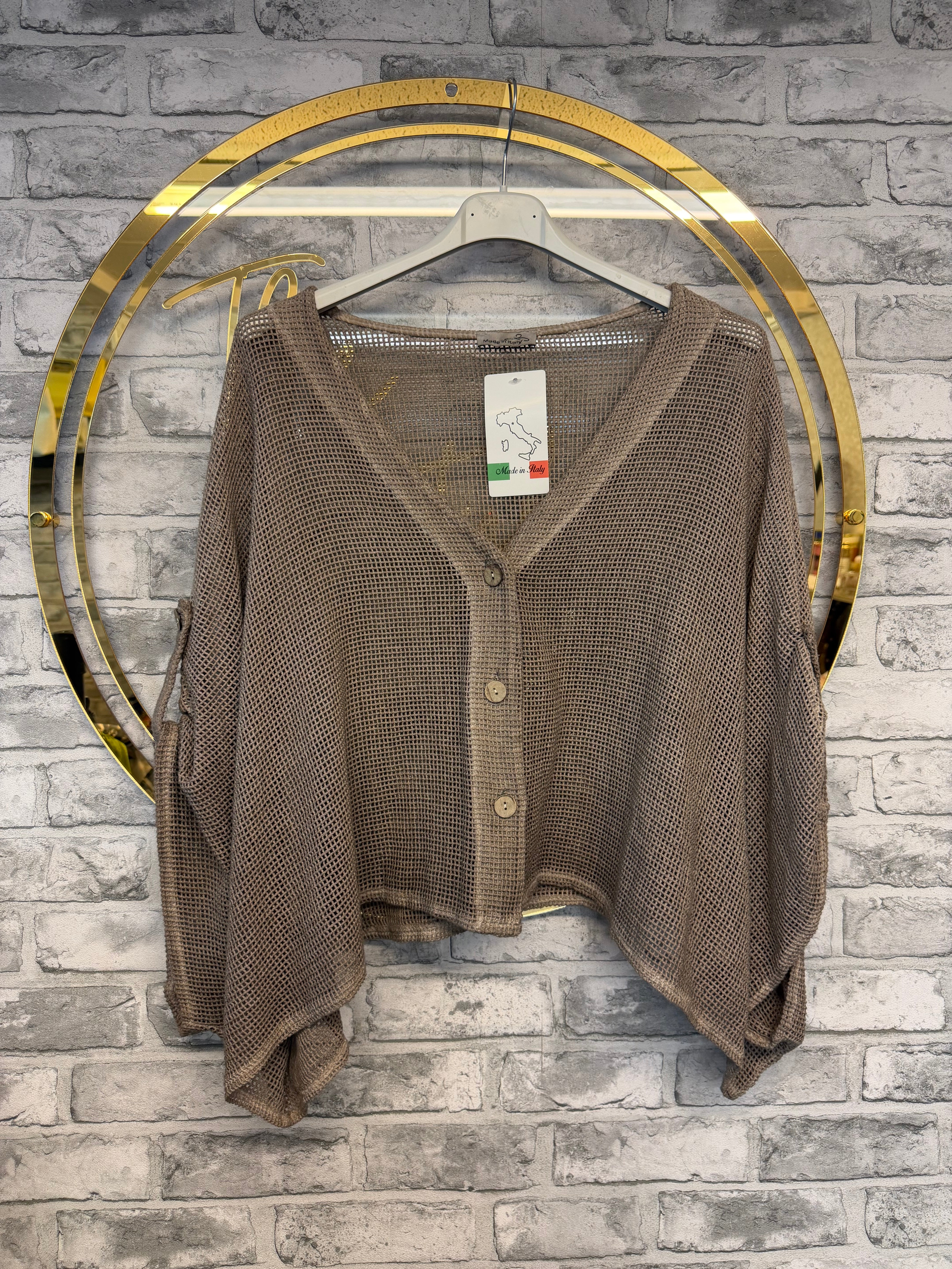 Fisherman’s knit cardigan/overtop