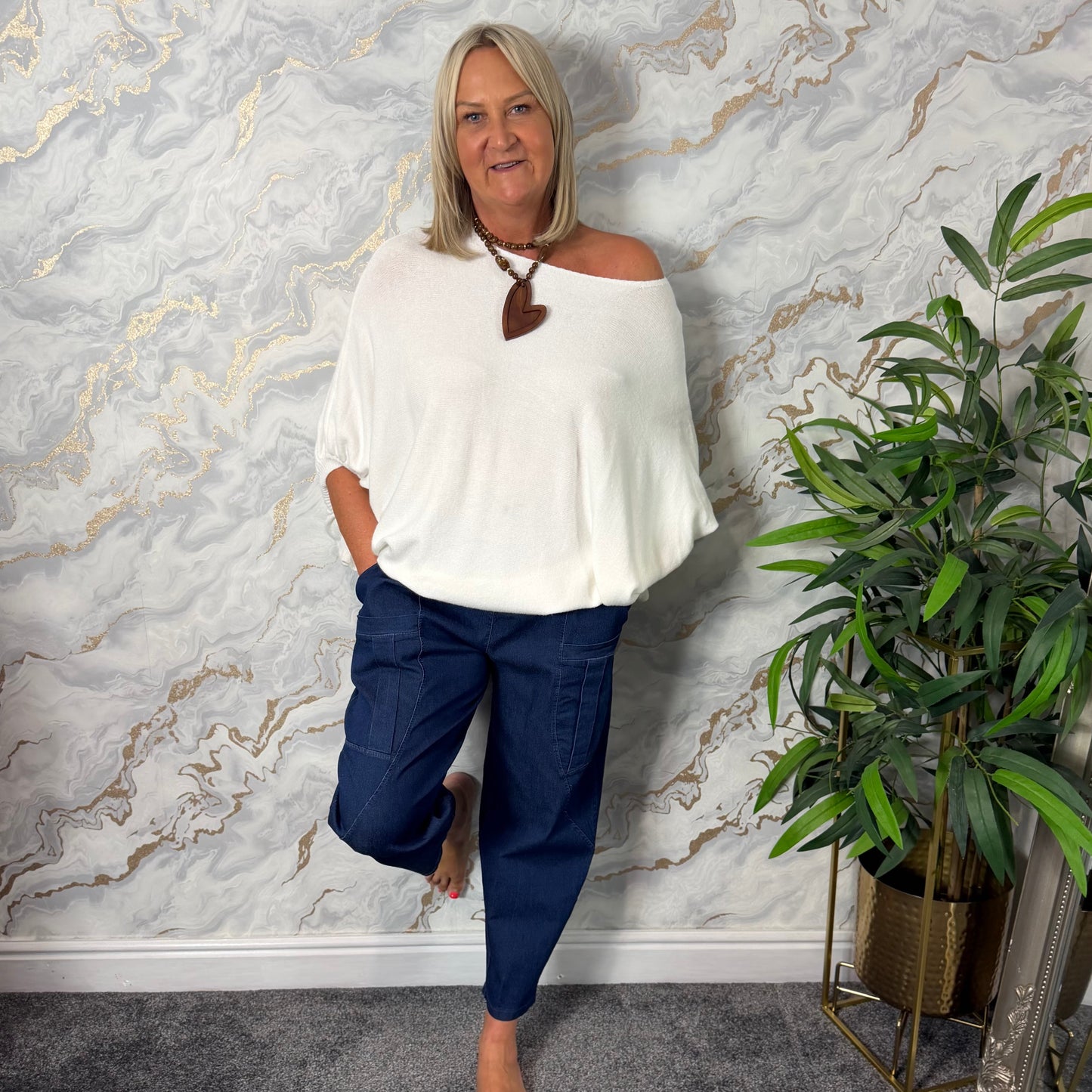 Barrel leg jeans