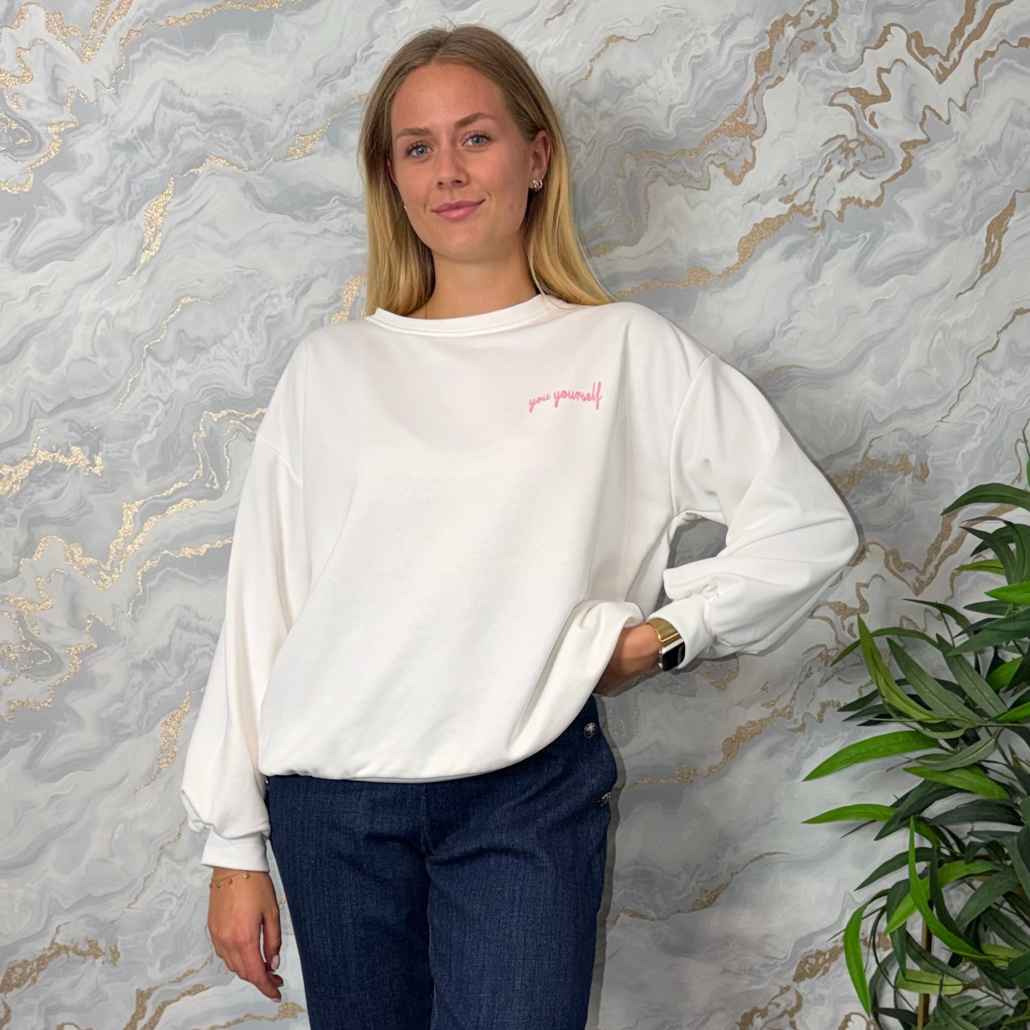 White LOVE Graphic Sweatshirt