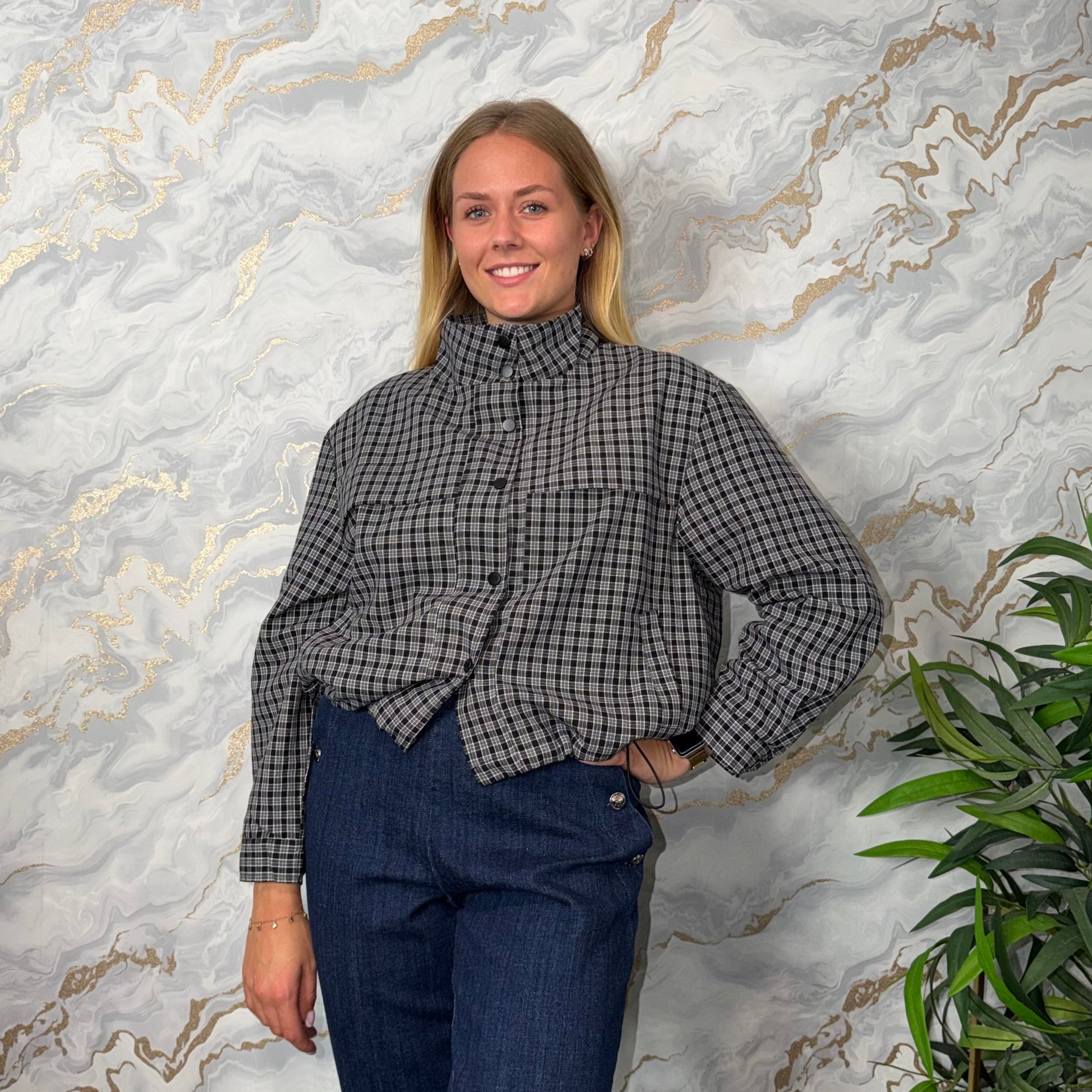 Chequered Button Down Jacket