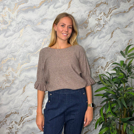 Frill Sleeve soft Knit Jumper